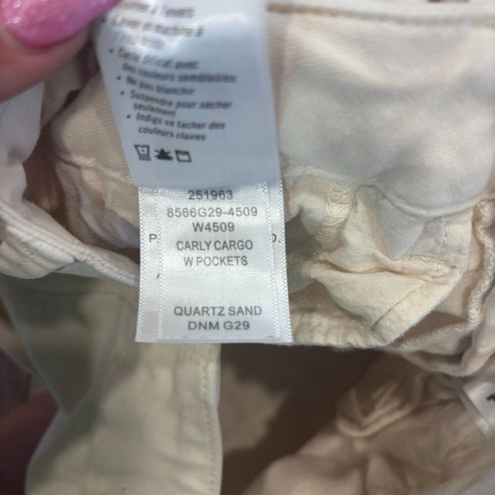 PAIGE Women’s Sz 25 Jeans/Pants Sand Carly Cargo with Pockets Wide Leg MSRP $239 - Picture 8 of 12
